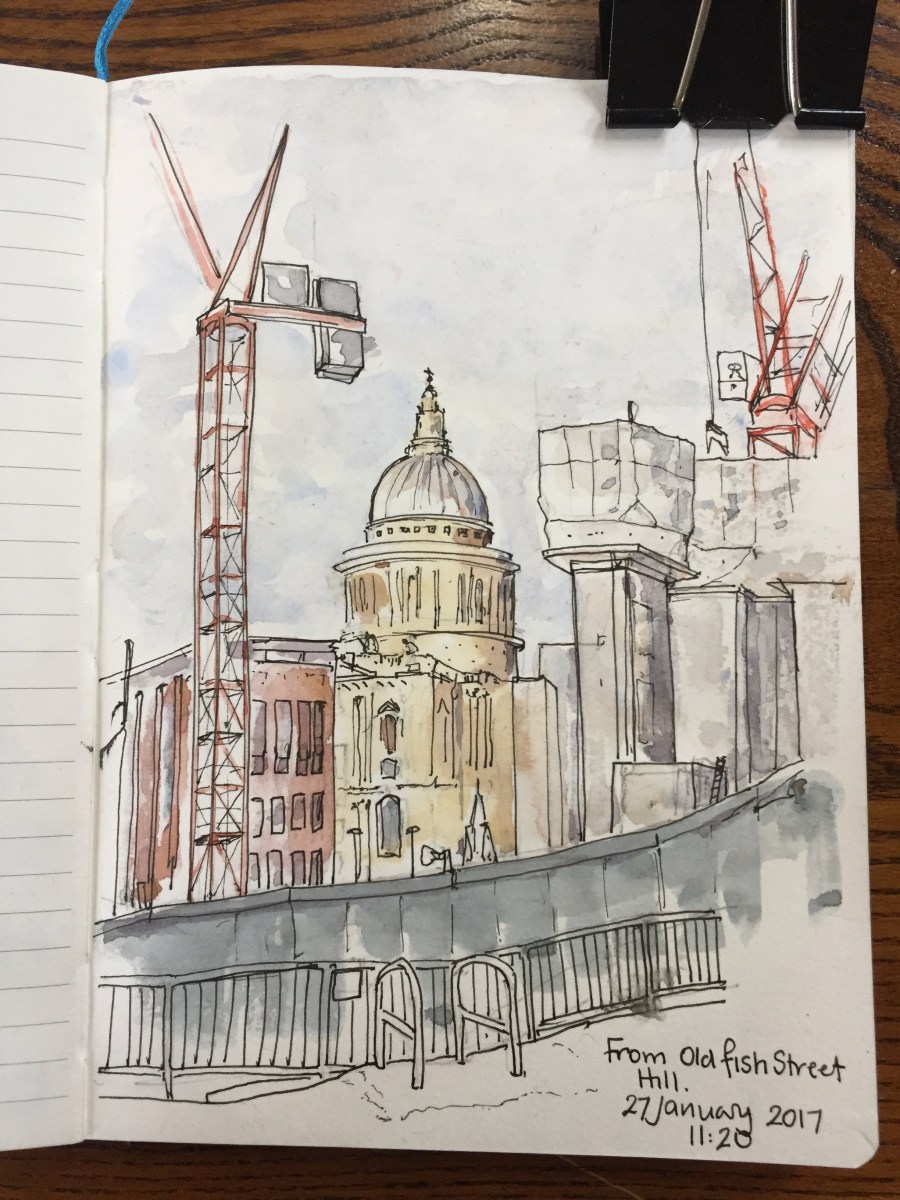 St Paul’s from Old Fish Street Hill&nbsp;EC4