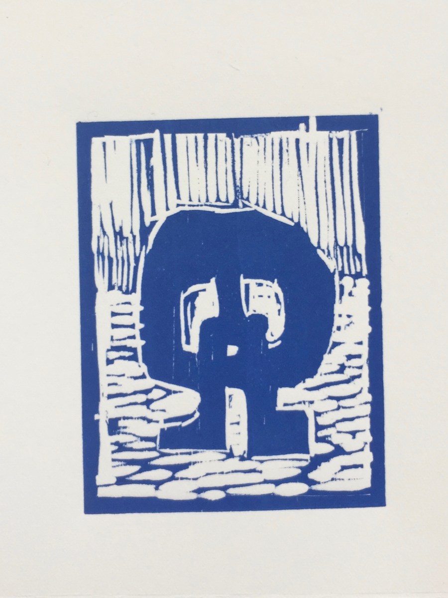 Woodcut: “Contact”