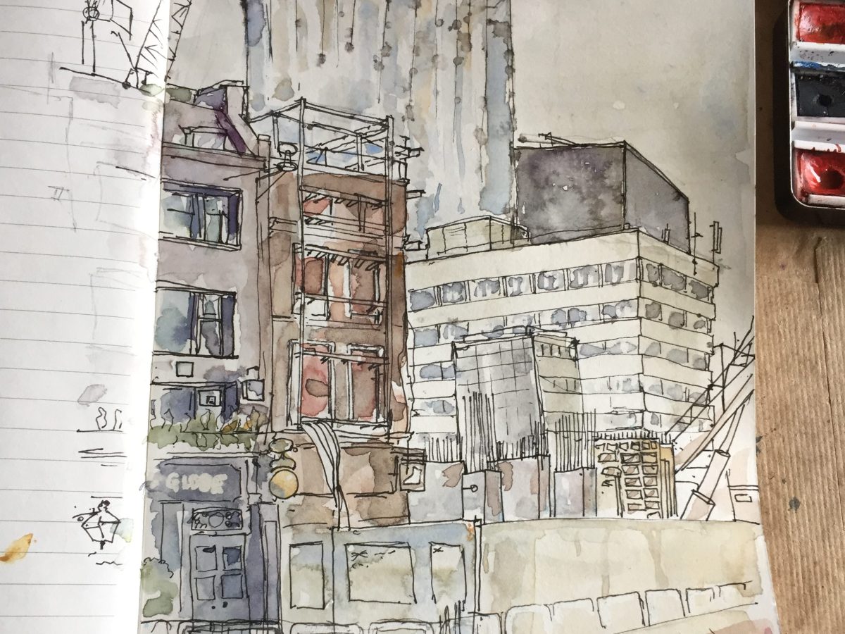 Crossrail site from&nbsp;Moorgate