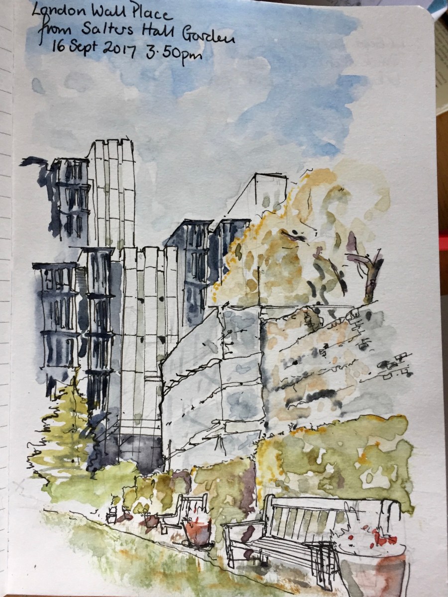 London Wall Place from Salters Hall&nbsp;Garden