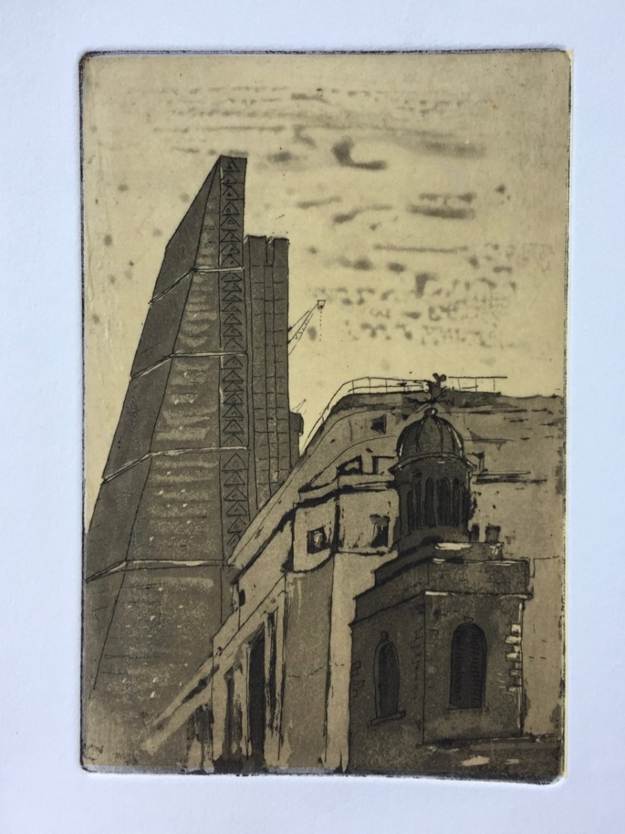 The Cheesegrater, etching