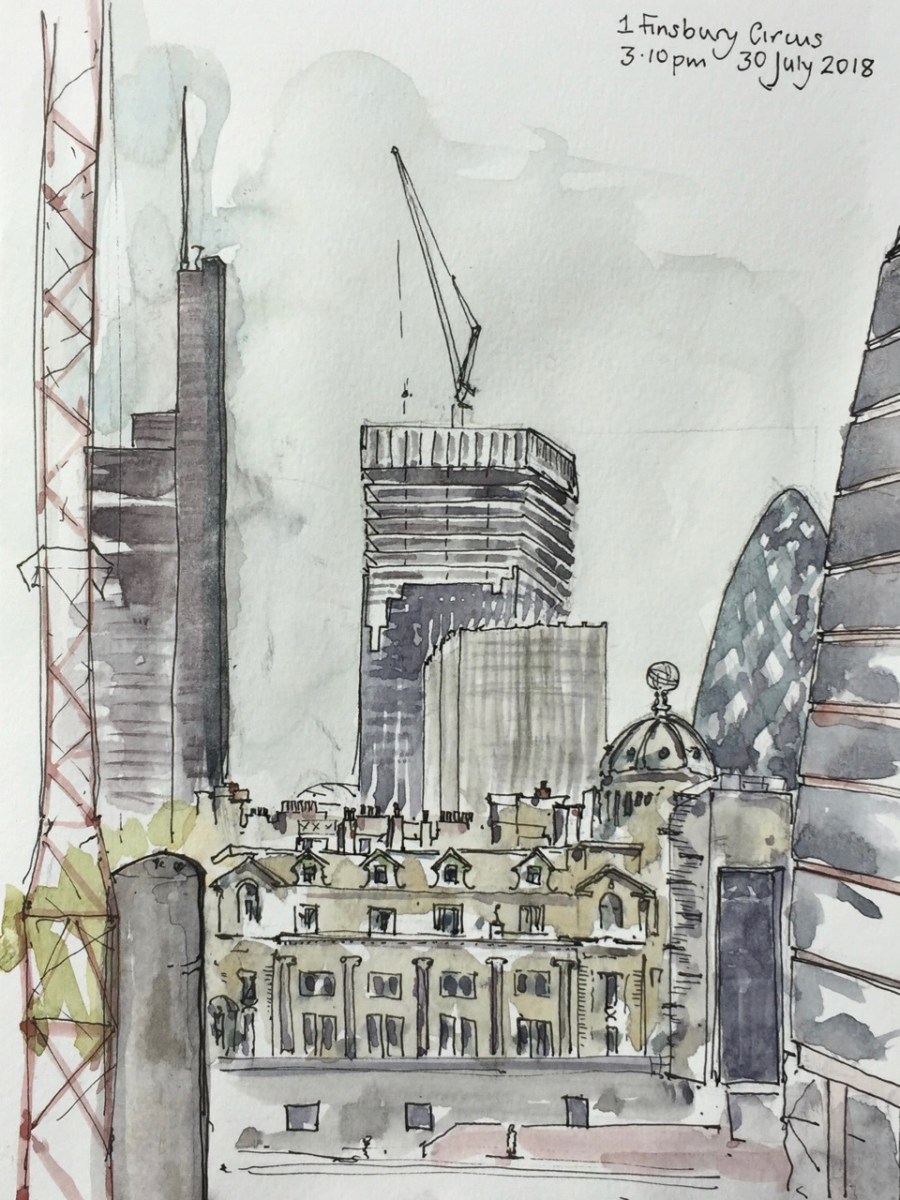 1 Finsbury Circus, across the Crossrail&nbsp;site