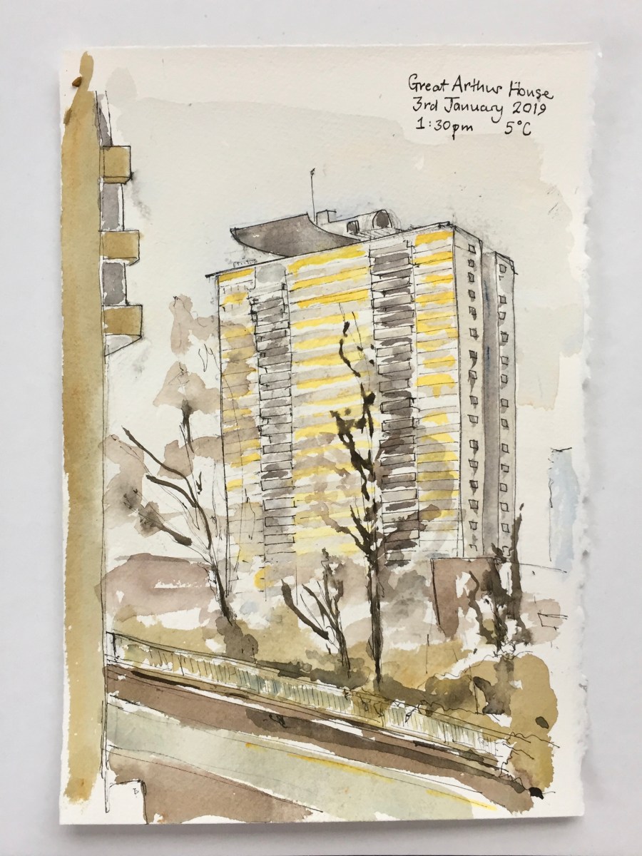 Great Arthur House from the Barbican&nbsp;Podium