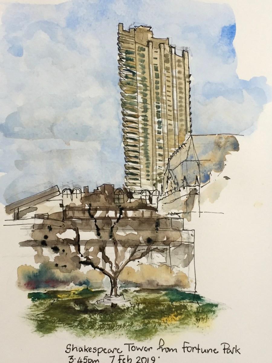 Barbican Towers in&nbsp;winter