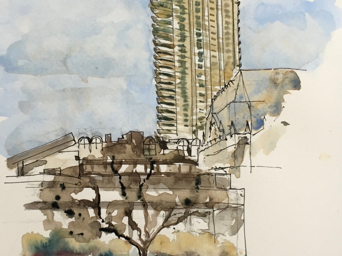 Barbican Towers in&nbsp;winter