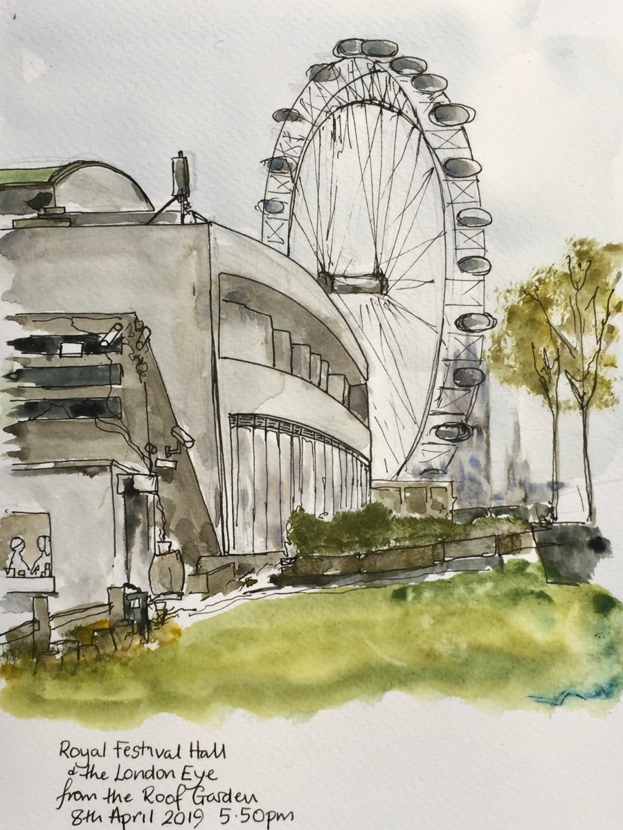 Royal Festival Hall and the London&nbsp;Eye