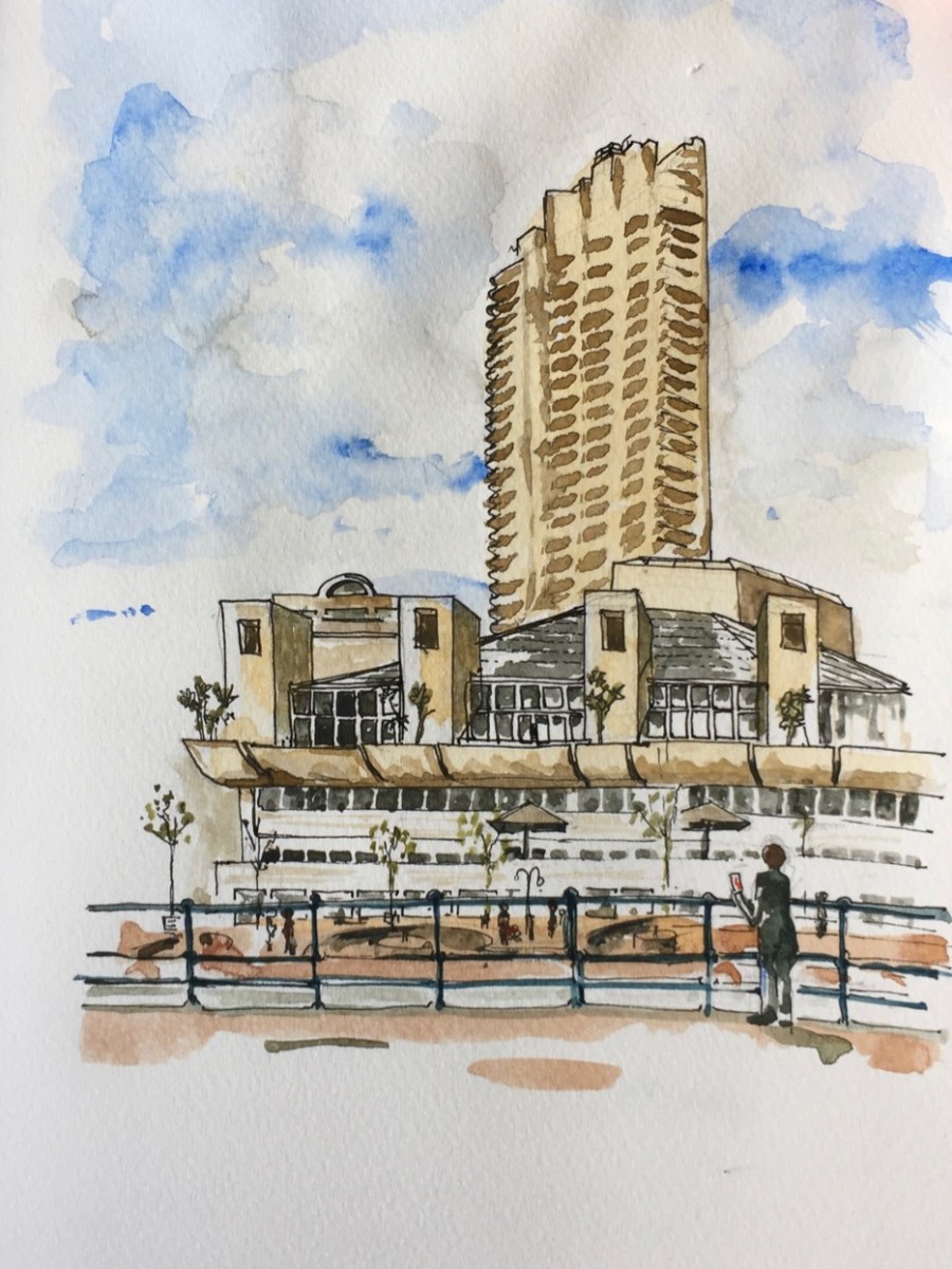 Barbican Lakeside Terrace from St&nbsp;Giles’