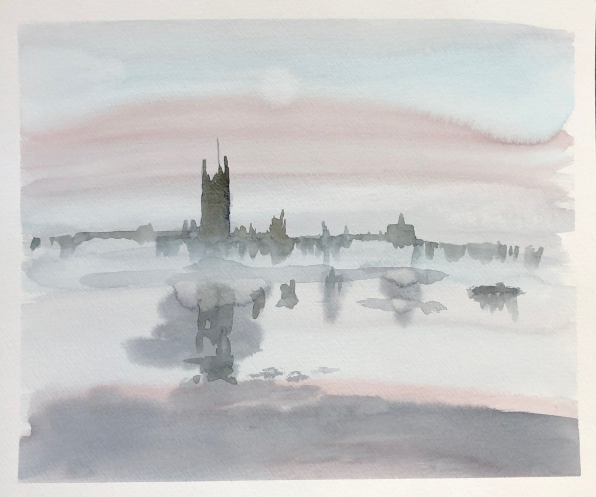 Westminster in fog