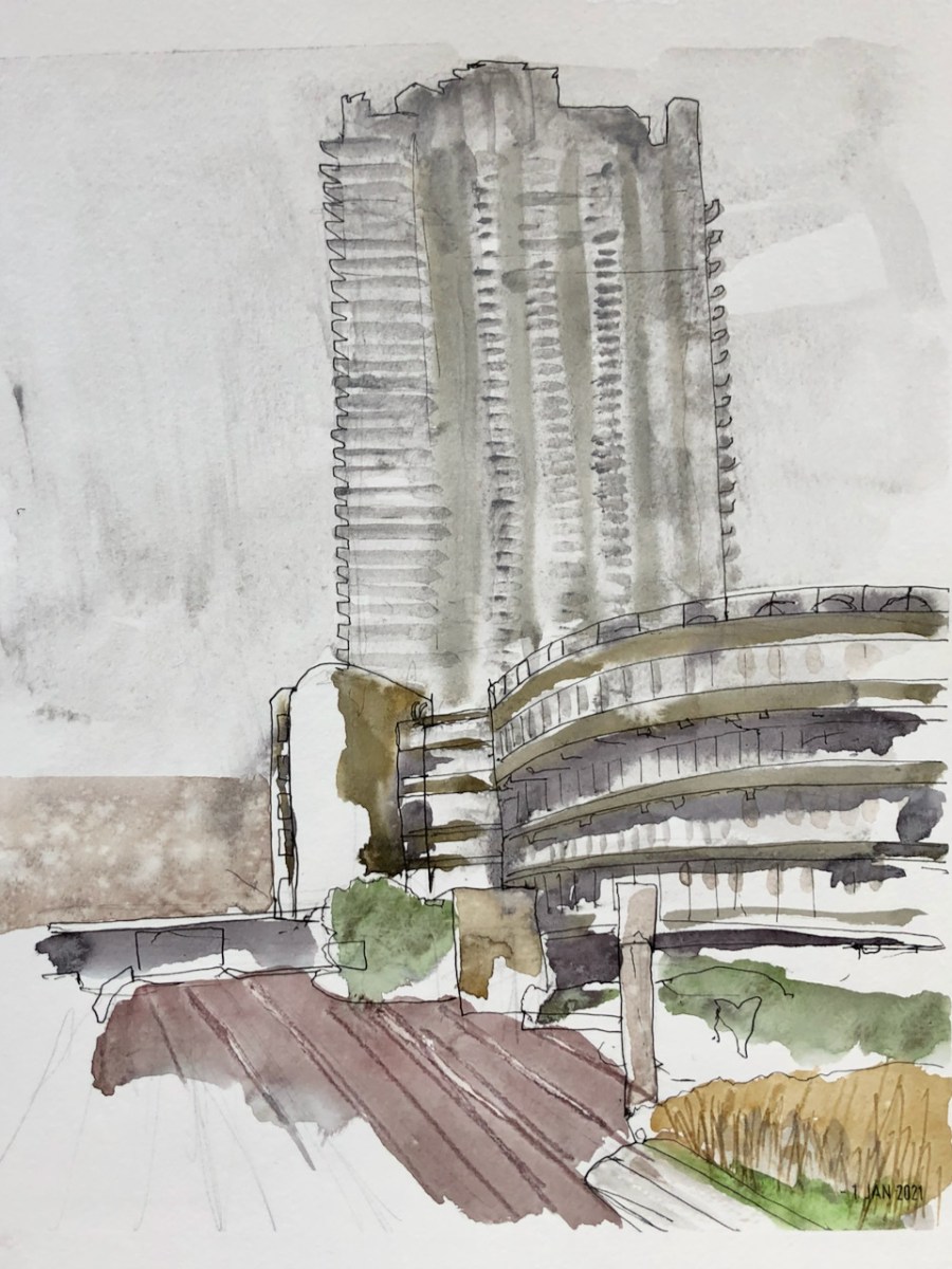 Cromwell Tower from the&nbsp;Podium