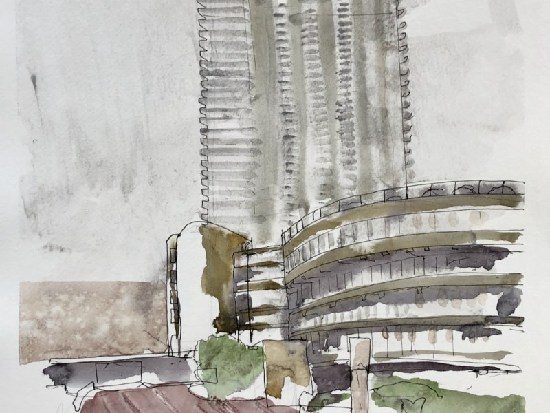 Cromwell Tower from the&nbsp;Podium