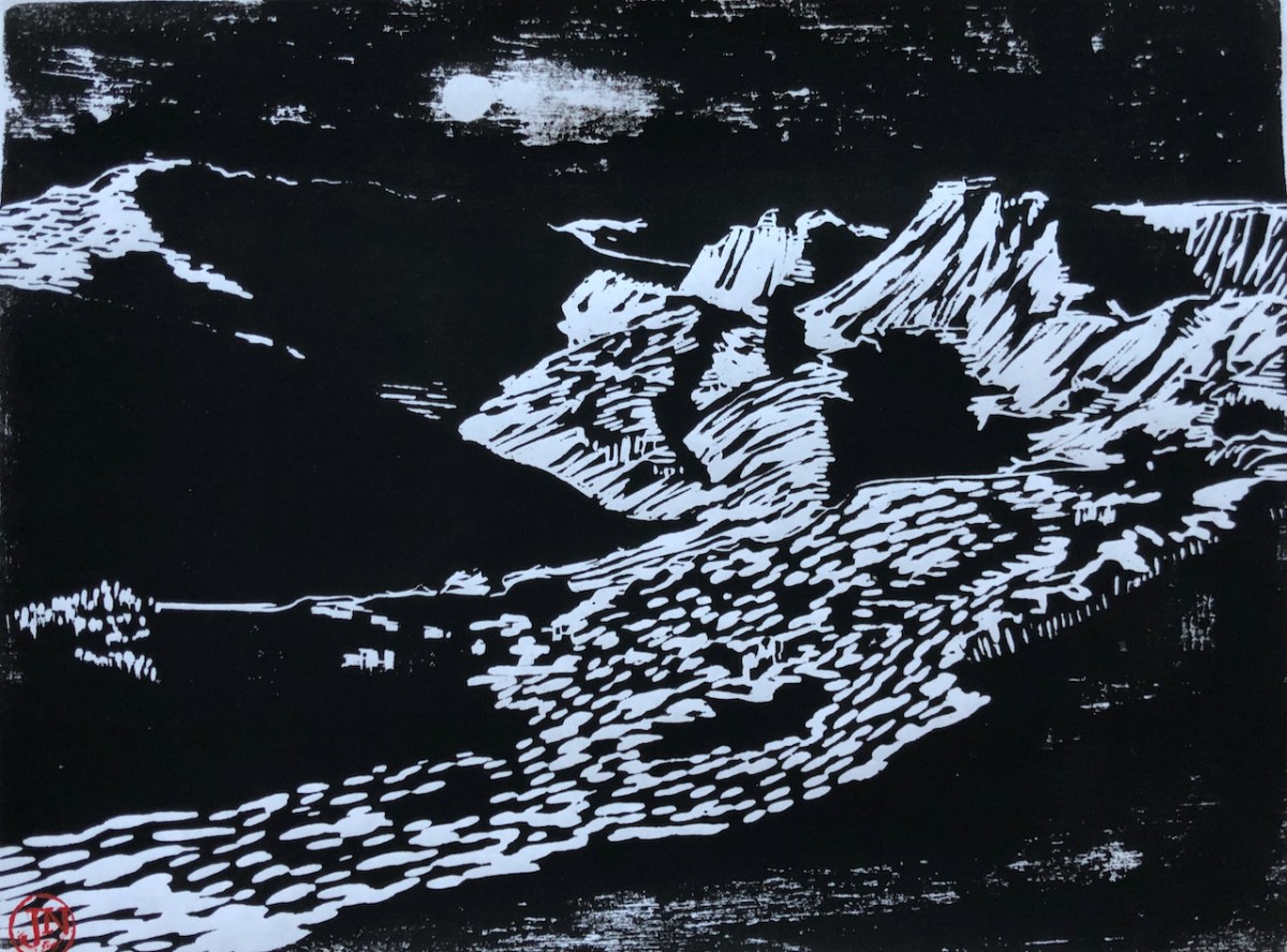 Lake District woodcut