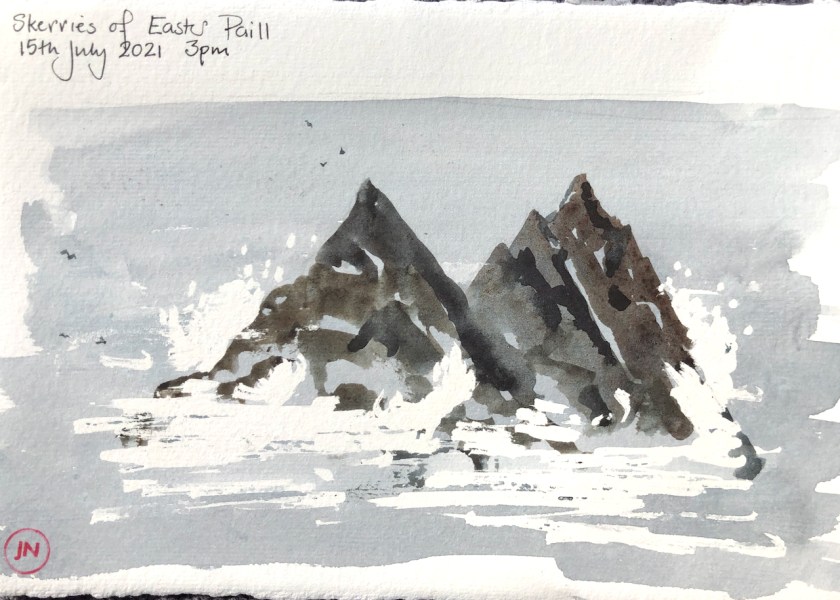 Pointed rocks in the sea