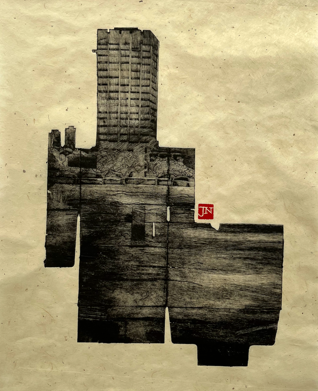 London Television Centre –&nbsp;monoprint