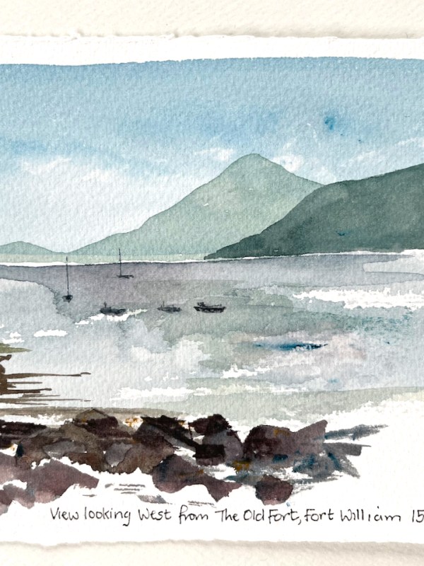 Sketching near Oban, Argyle and Bute,&nbsp;Scotland