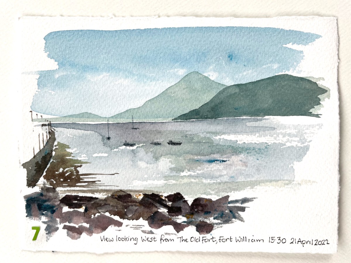 Sketching near Oban, Argyle and Bute,&nbsp;Scotland