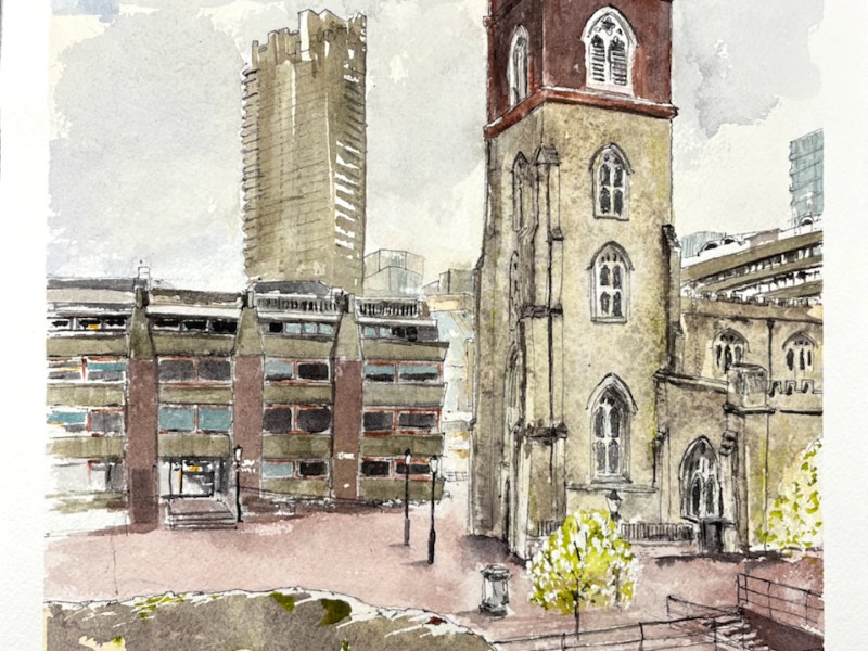 St Giles from Wallside, Barbican&nbsp;EC2