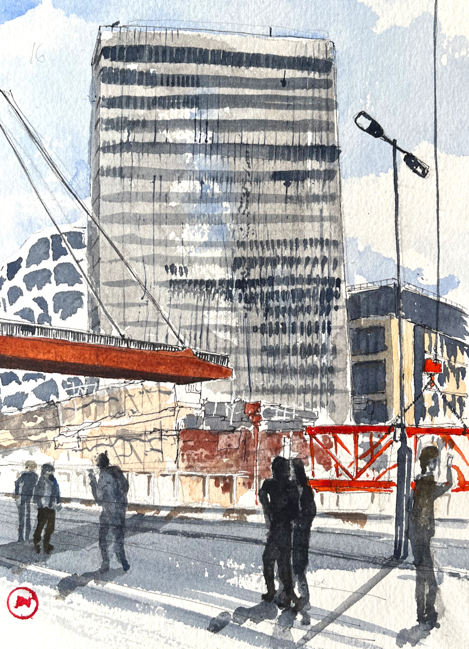London Wall EC2: the hanging&nbsp;bridge
