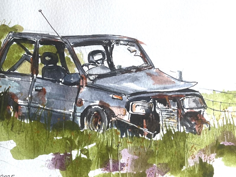 Shetland 2025 – Escudo, an abandoned&nbsp;car